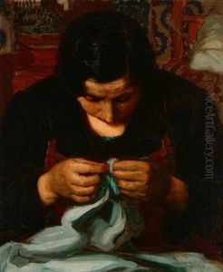 Woman Sewing Woman Sewing
