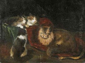 Kittens by Joseph Kleitsch