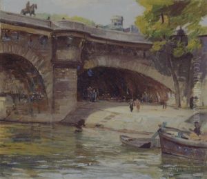 Under The Bridge, Paris by Joseph Kleitsch