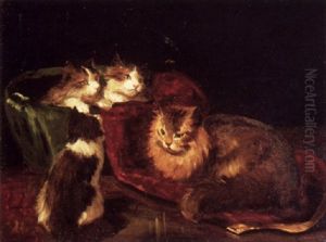 Angora Cats by Joseph Kleitsch