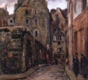 A Side Street In Paris by Joseph Kleitsch