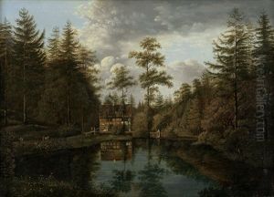 Tannichtmuhle Zwischen Kleinobitz Und Tharandt by Johann Christian Klengel
