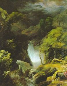 Heroische Landschaft Im Sturm