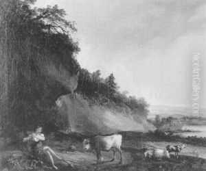 Arkadische Landschaft Mit Vieh Und Hirte Arkadische Landschaft Mit Vieh Und Hirte