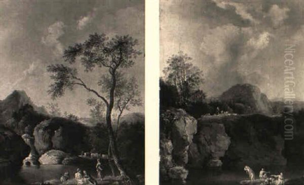 Italienische Gebirgslandschaften (pair) - view 1