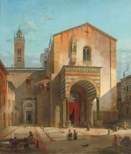 Bergamo, The South Entrance Of The Church Of Santa Maria Maggiore by Leo Von Klenze
