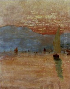Seelandschaft Mit Segelbooten Seelandschaft Mit Segelbooten