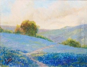 Field Of Blue Flowers by Frank Klepper