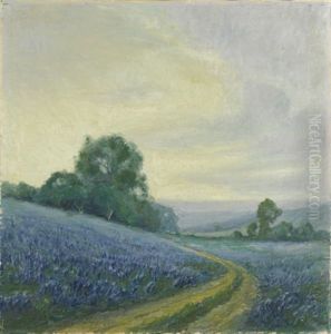 Untitled - Bluebonnets by Frank Klepper
