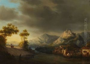 Mountainous Landscape With A River Mountainous Landscape With A River