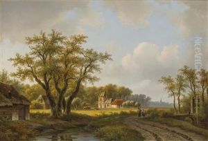 A Landscape With Peasants On The Edge Of A Village