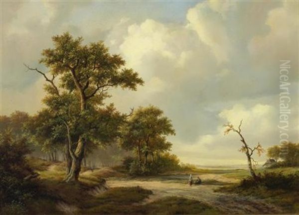 Landschaft Mit Grosser Eiche Und Personen - view 1