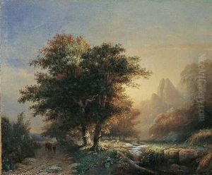 Waldlandschaft Am Abend Waldlandschaft Am Abend
