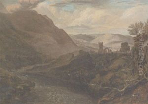 River In A Mountainous Landscape by Willem De Klerk