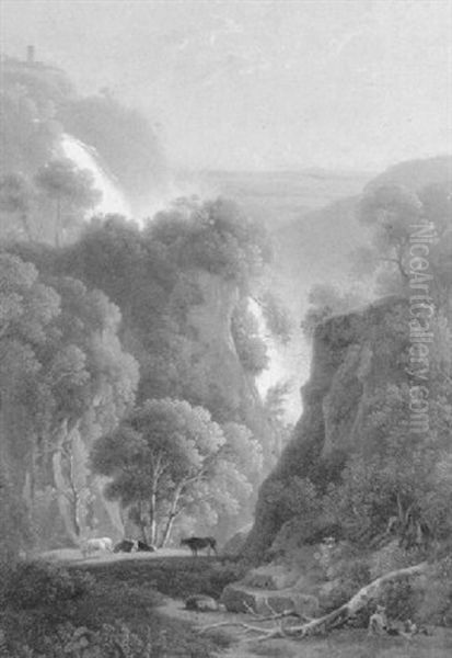 Mountain Waterfall - view 1