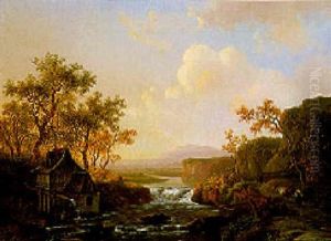 A River Landscape In Summer A River Landscape In Summer