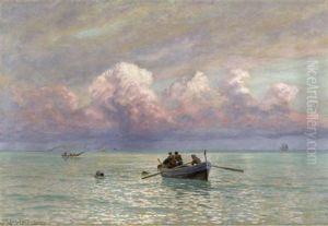 Fischer Auf Dem Meer Bei Bodighera