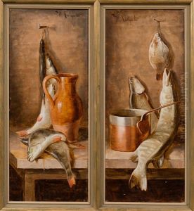 Still Life With Fish by Yuliy Yulevich Klever the Younger
