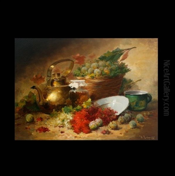 Still Life With Grapes And Kettle - view 1
