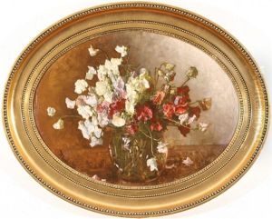 Still Life With Flowers In A Glass Vase by Yuliy Yulevich Klever the Younger