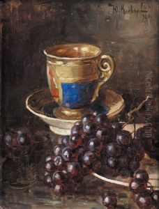Still Life With Cup by Yuliy Yulevich Klever the Younger
