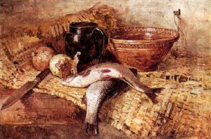 Still Life With Fish by Yuliy Yulevich Klever the Younger