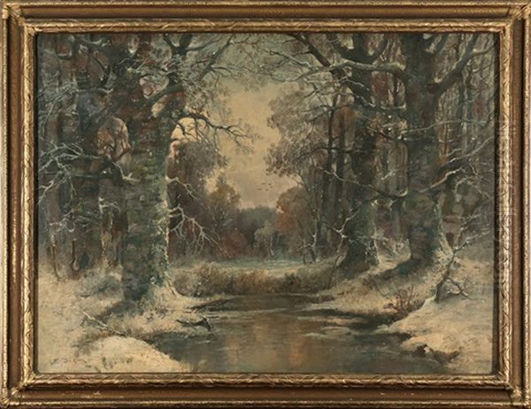 Winter Brook In The Snow - view 1