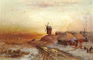 Country Lane At Sunset In Russia