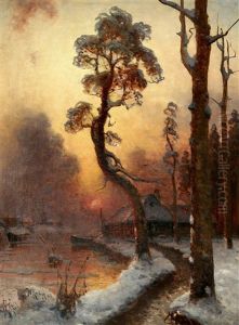 Winter Sun, 1909 by Yuliy Yulevich (Julius) Klever