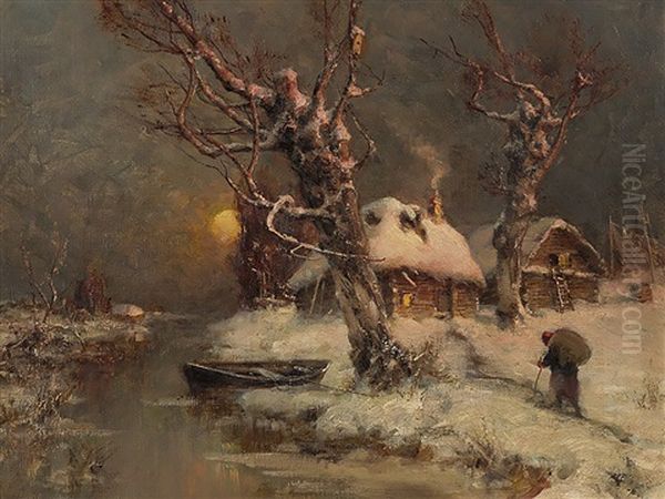 Wintry River Landscape - view 1