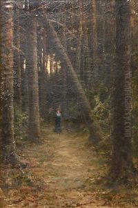 Figure In A Wooded Landscape Figure In A Wooded Landscape