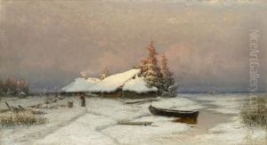Winterlandschaft by Yuliy Yulevich (Julius) Klever