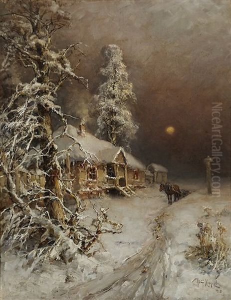 Horseman In A Sleeping Village - view 1