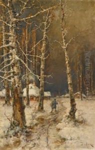 Traveller In The Snow (collab. W/studio) by Yuliy Yulevich (Julius) Klever