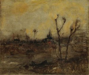 Abendstimmung Am Fluss by Yuliy Yulevich (Julius) Klever