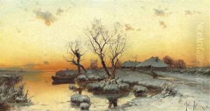 Sunset Over The Marshes by Yuliy Yulevich (Julius) Klever