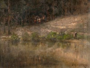 A Forest Stream by Yuliy Yulevich (Julius) Klever
