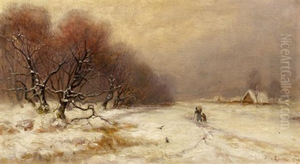 Winterlandschaft Mit Heimkehrenden Bauern - view 1