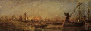 Das Wasserfest In Riga (sketch) by Yuliy Yulevich (Julius) Klever