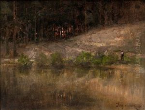 A River In The Forest by Yuliy Yulevich (Julius) Klever