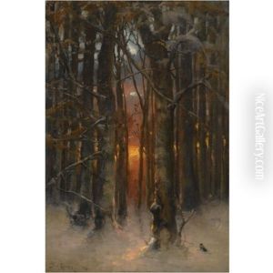 Sunset Through The Trees (collab. W/studio) by Yuliy Yulevich (Julius) Klever