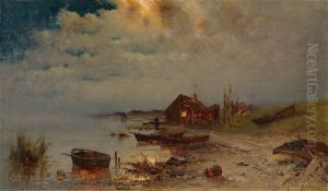 Abendliche Flusslandschaft (collab. W/workshop/studio) Abendliche Flusslandschaft (collab. W/workshop/studio)