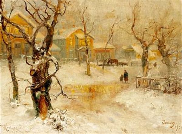 Street Scene From A Suburb Of St. Petersburg In The Pale Evening Sun - view 1