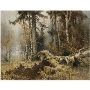 The Forest In Early Morning by Yuliy Yulevich (Julius) Klever