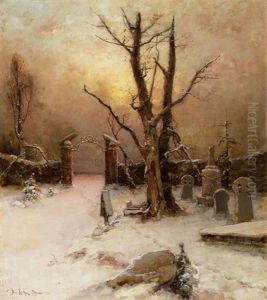 Winterlandschaft by Yuliy Yulevich (Julius) Klever