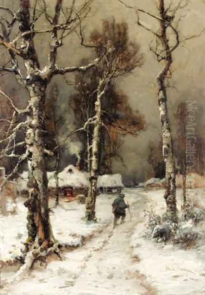 Homeward Bound Through A Wintry Forest - view 1