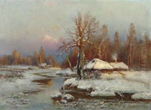 Winterlandschaft by Yuliy Yulevich (Julius) Klever