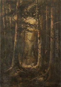 Forestscape by Yuliy Yulevich (Julius) Klever