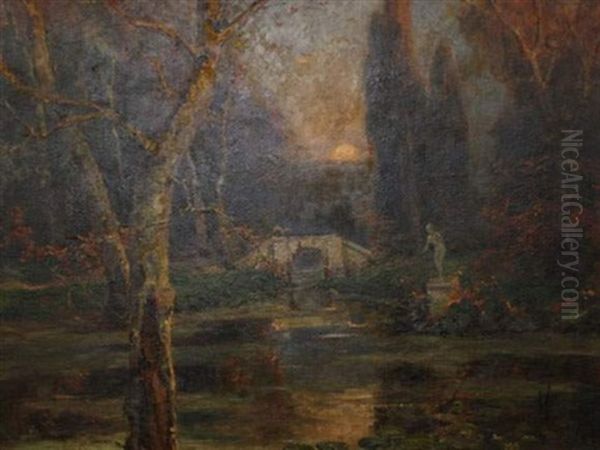 Vue D'un Parc Au Coucher De Soleil - view 1