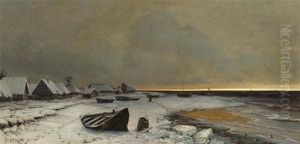Winterlandschaft by Yuliy Yulevich (Julius) Klever